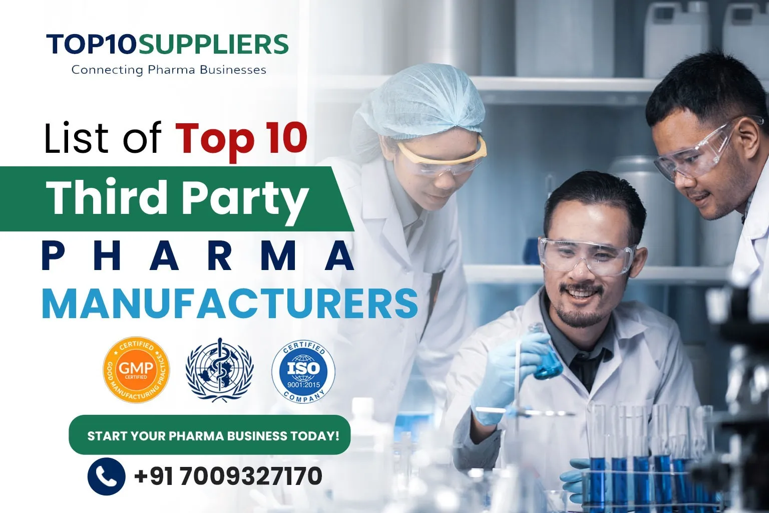 List of Top 10 Third Party Pharma Manufacturers in India